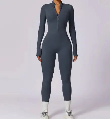 Women's Warm Zipper Yoga Jumpsuit Velarano
